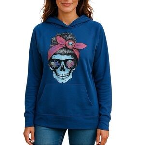 LuLaRoe Large Blue Hooded Sweatshirt Gryffindor Harry Potter Kangaroo Pouch